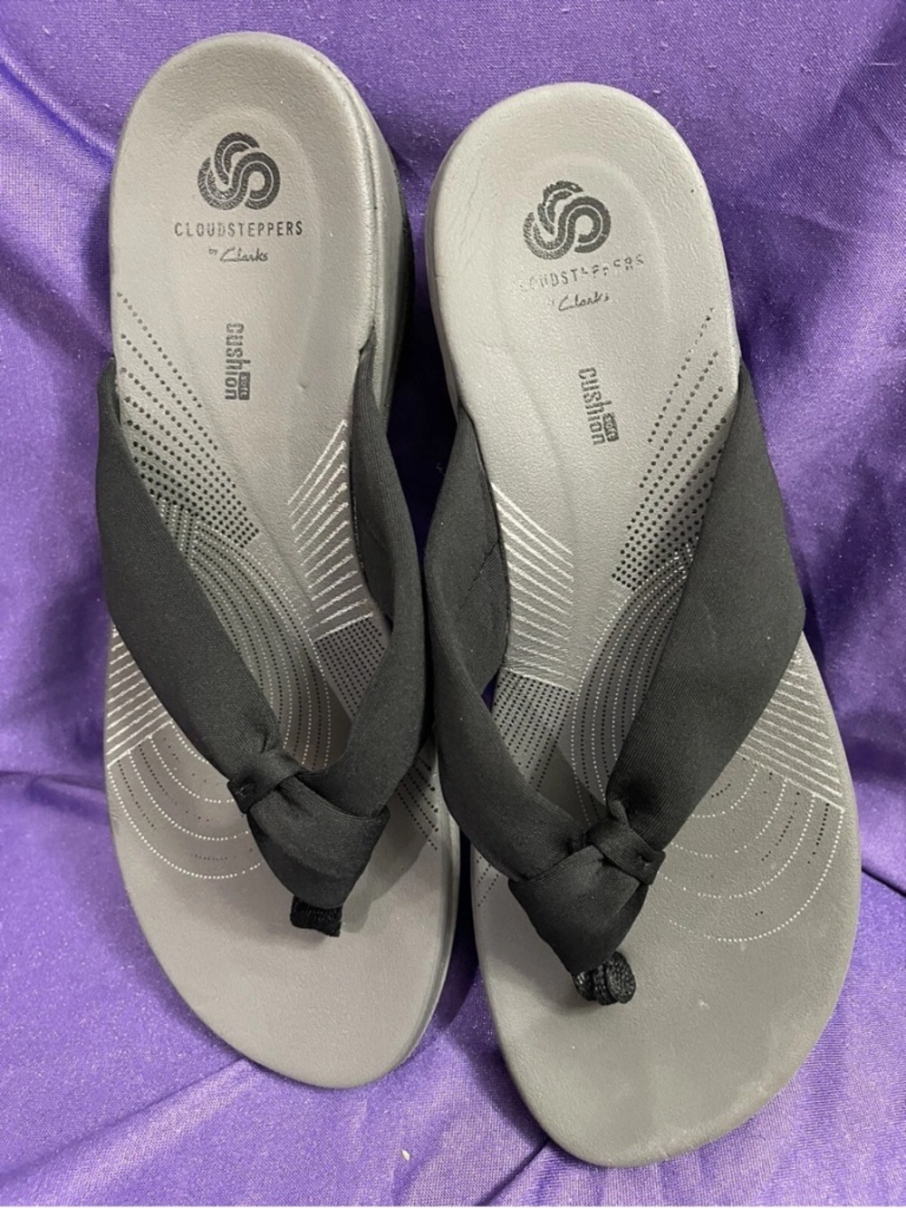 CLARKS CLOUDSTEPPERS Arla Glison
Wedge Flip Flop Womens 9 Black